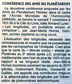 Courrier d'Aix - 7/11/2009
