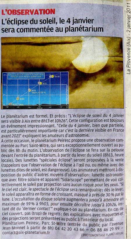 La Provence - 2/1/2011