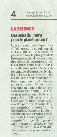 La Provence - 2/6/2012