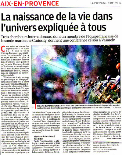 La Provence - 10/11/2012