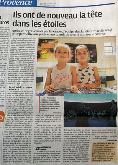 La Provence - 22/8/2018